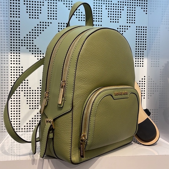 Michael Kors Jaycee Medium Logo Backpack 
Light Sage - Picture 9 of 16